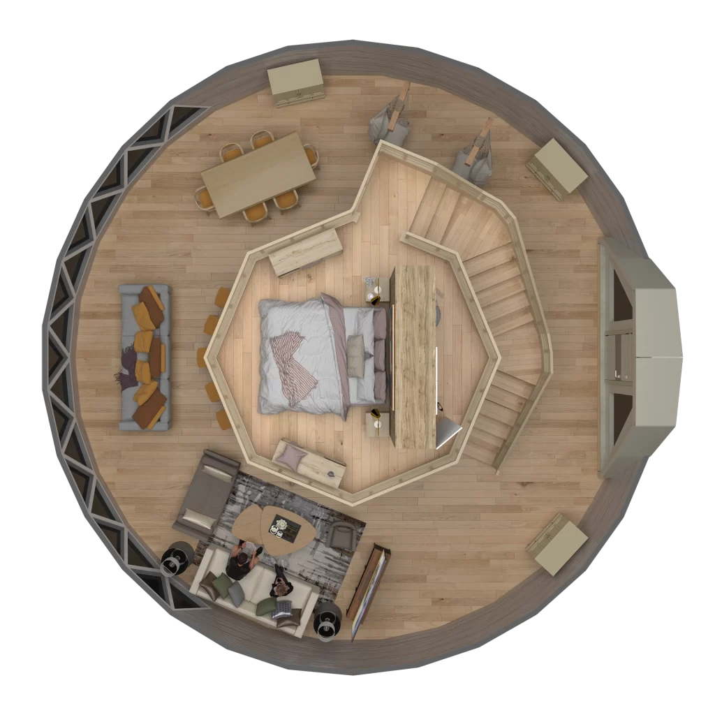 Modular Dome Earthquake Resistant Merih Type Steel Dome House Turkey Floor Plan 1